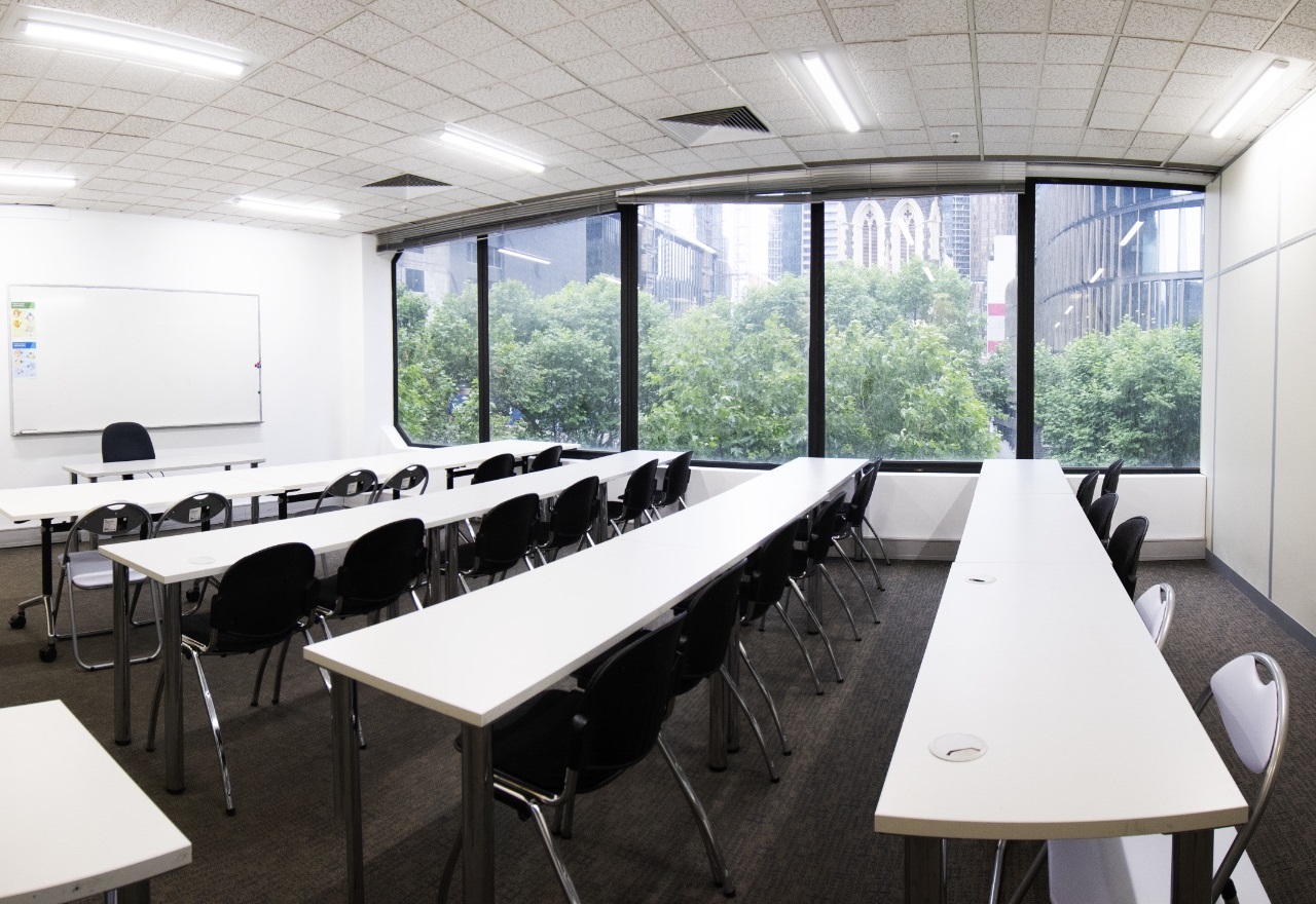 Modern vocational training classroom