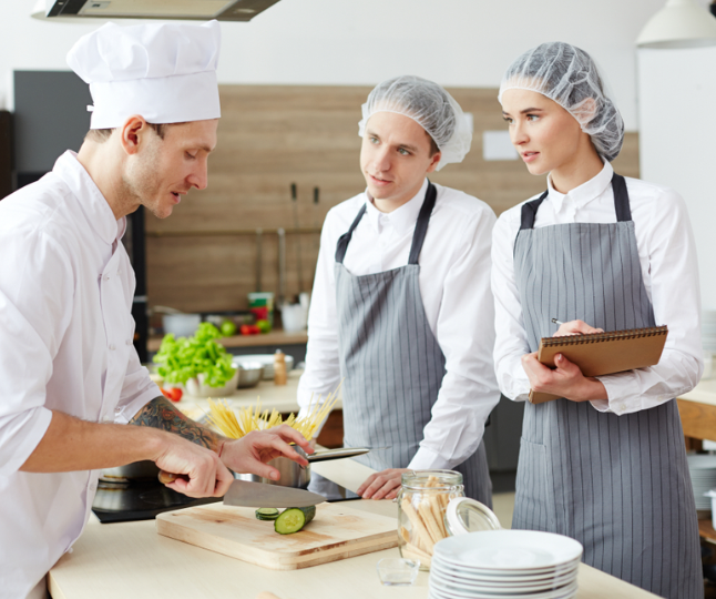 Commercial cookery practical training
